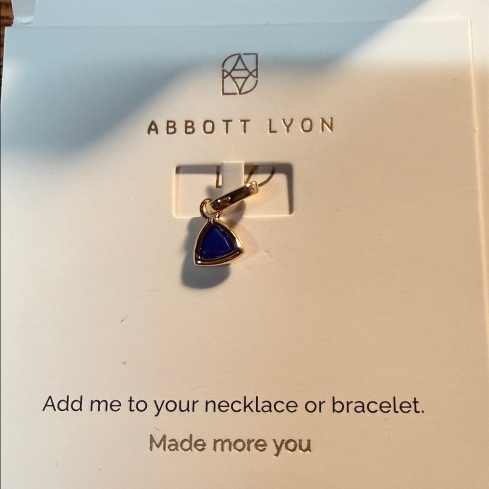 Abbott Lyon Gold and Blue Triangle Pendant